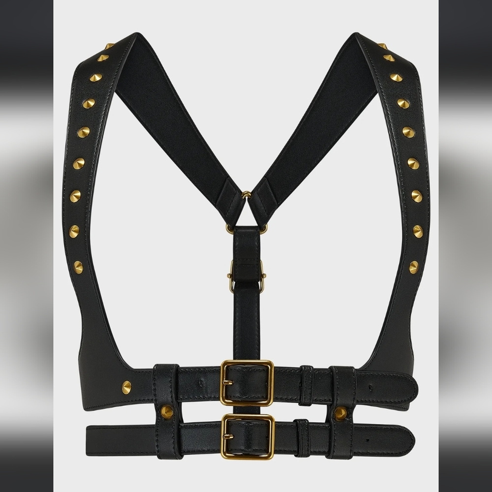 Killstar Black Harness with Gold Accents